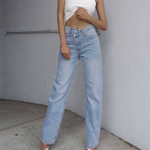 Princess Polly Holly Asymmetric Straight Leg Jean